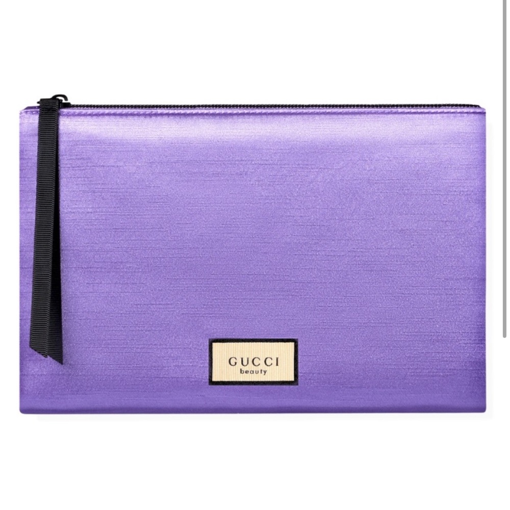 GUCCI Limited Edition Purple Satin Cosmetic Case
